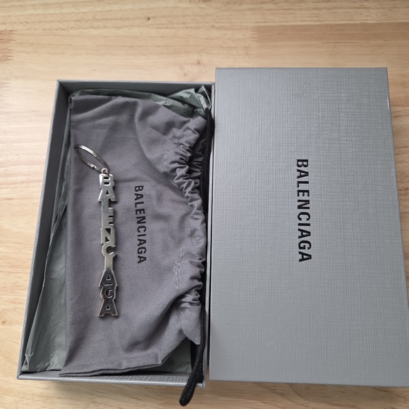 Balenciaga Silver Keychain Key Ring - Picture 6 of 16